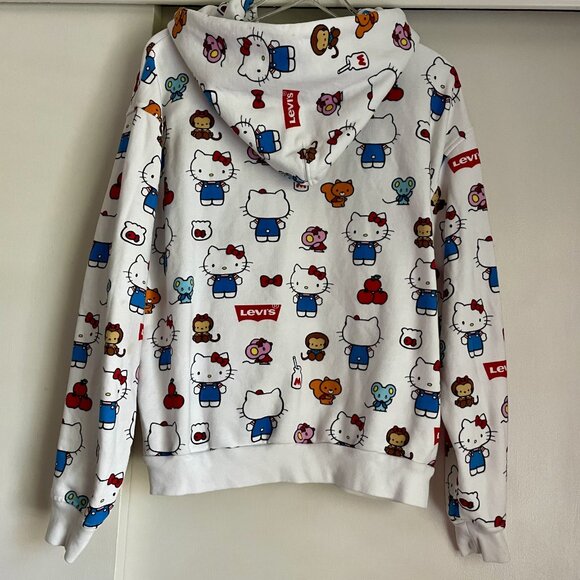Levi's® X Hello Kitty Unbasic Hoodie Size S  White Limited Edition Collection - Picture 10 of 16
